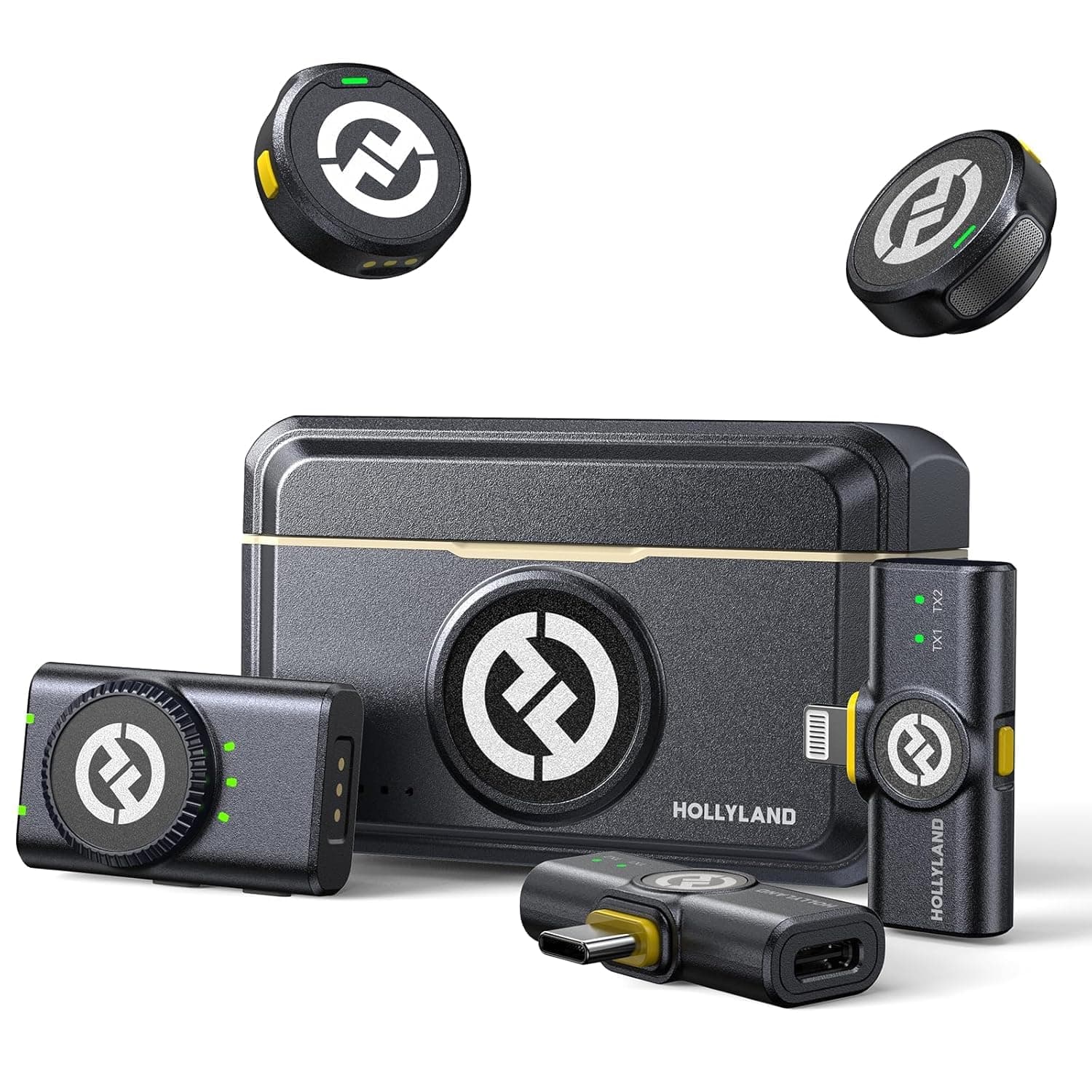 Hollyland Lark M2 Wireless Microphone (2TX + 3RX + Charging Case)