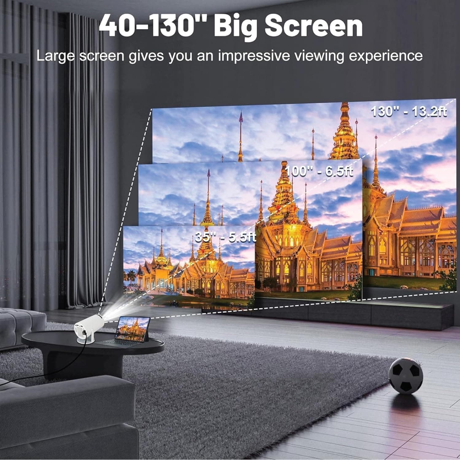Portable Smart Mini Projector 4K Support 1