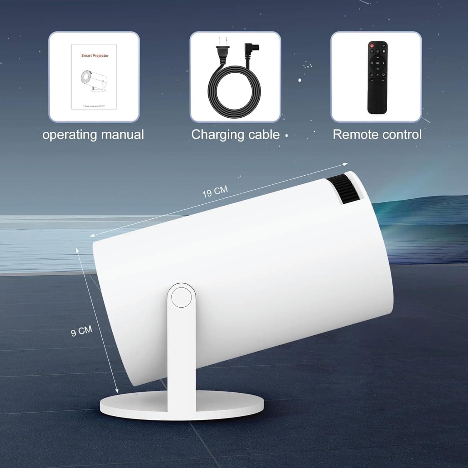 Portable Smart Mini Projector 4K Support 5